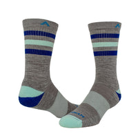 Super Stripe Lightweight Mid-Crew Sock - Grey swatch - by Wigwam Socks