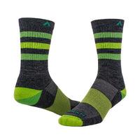 Super Stripe Lightweight Mid-Crew Sock - Charcoal swatch - by Wigwam Socks