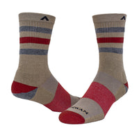 Super Stripe Lightweight Mid-Crew Sock - Khaki swatch - by Wigwam Socks