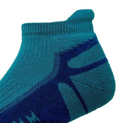 Thunder Low Lightweight Athletic Sock - Seaport heel and cuff perspective - made in The USA Wigwam Socks