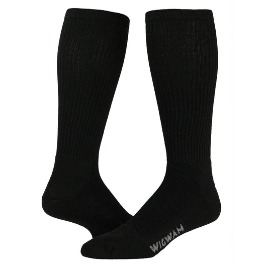 Over the Top Over-the-Calf Lightweight Sock - Black full product perspective