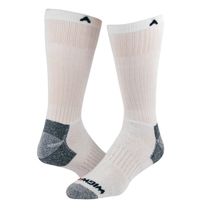 At Work All Day Lightweight Crew 3-Pack - White full product perspective - made in The USA Wigwam Socks