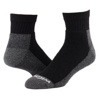 At Work Quarter 3-Pack Cotton Socks - Black swatch - by Wigwam Socks