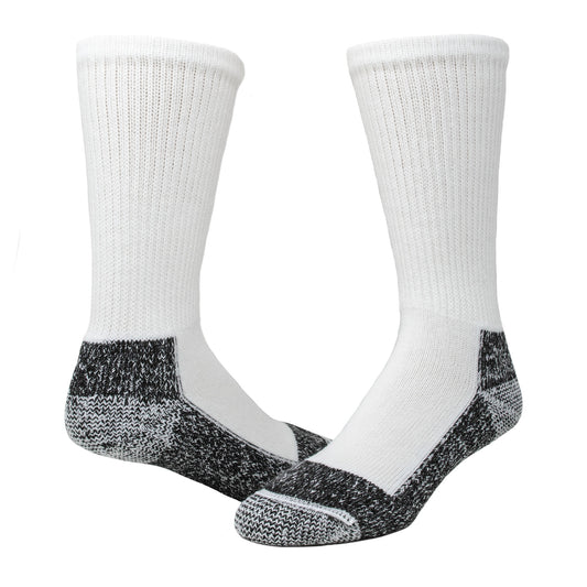 At Work Steel Toe Cushioned Heavyweight Sock - White full product perspective